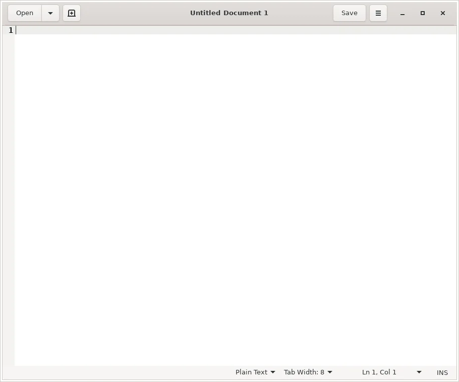 gedit in action