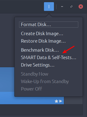 gnome-disks - check disk health with  SMART status