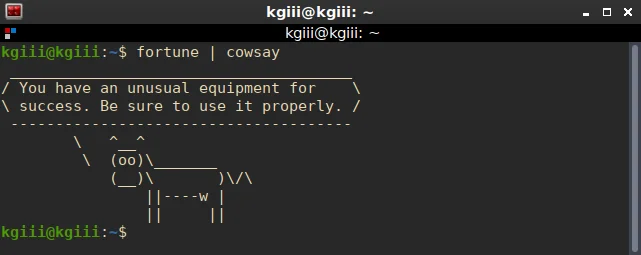 cowsay in action