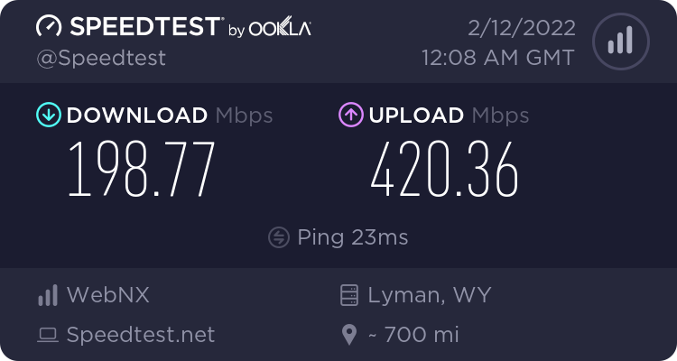 speedtest-cli results from a VPS