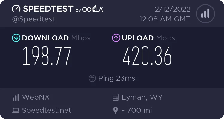 speedtest-cli results from a VPS