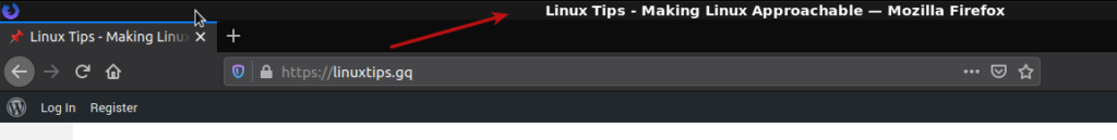 firefox title bar