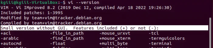 See? It's a small version of Vim.