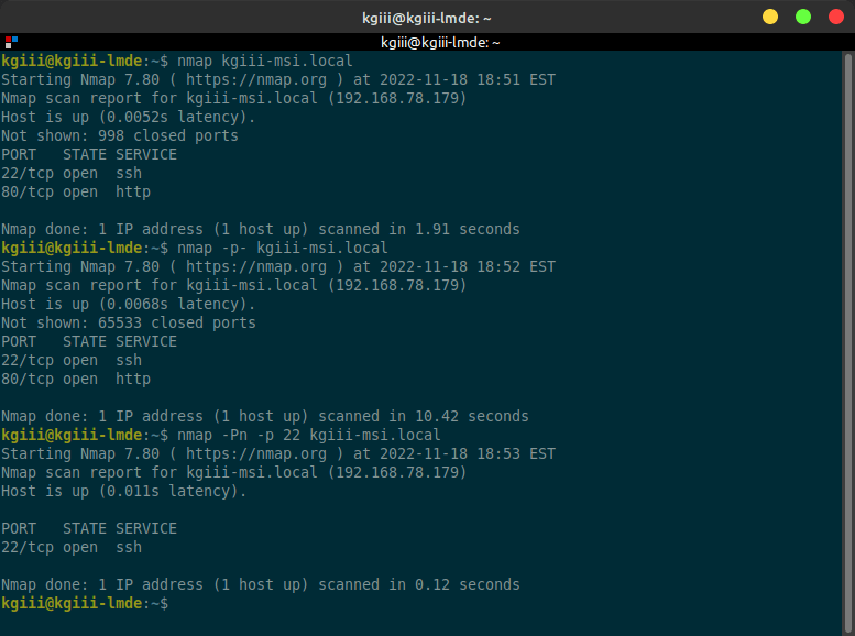 How To: Scan A Remote Host For Ports •